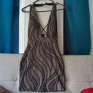 Windsor Bodycon Dress, Black and White